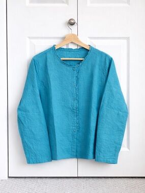 100% Linen Blouse - Brand New with Tags